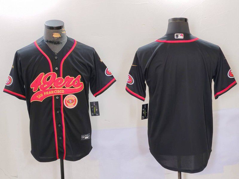 Men San Francisco 49ers Blank Black gold Joint Name 2024 Nike Limited NFL Jersey style 9011